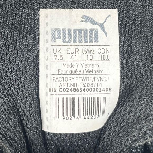 Puma Vikky Platform Black Suede Sneaker Casual Shoe Womens 10 - Picture 8 of 9